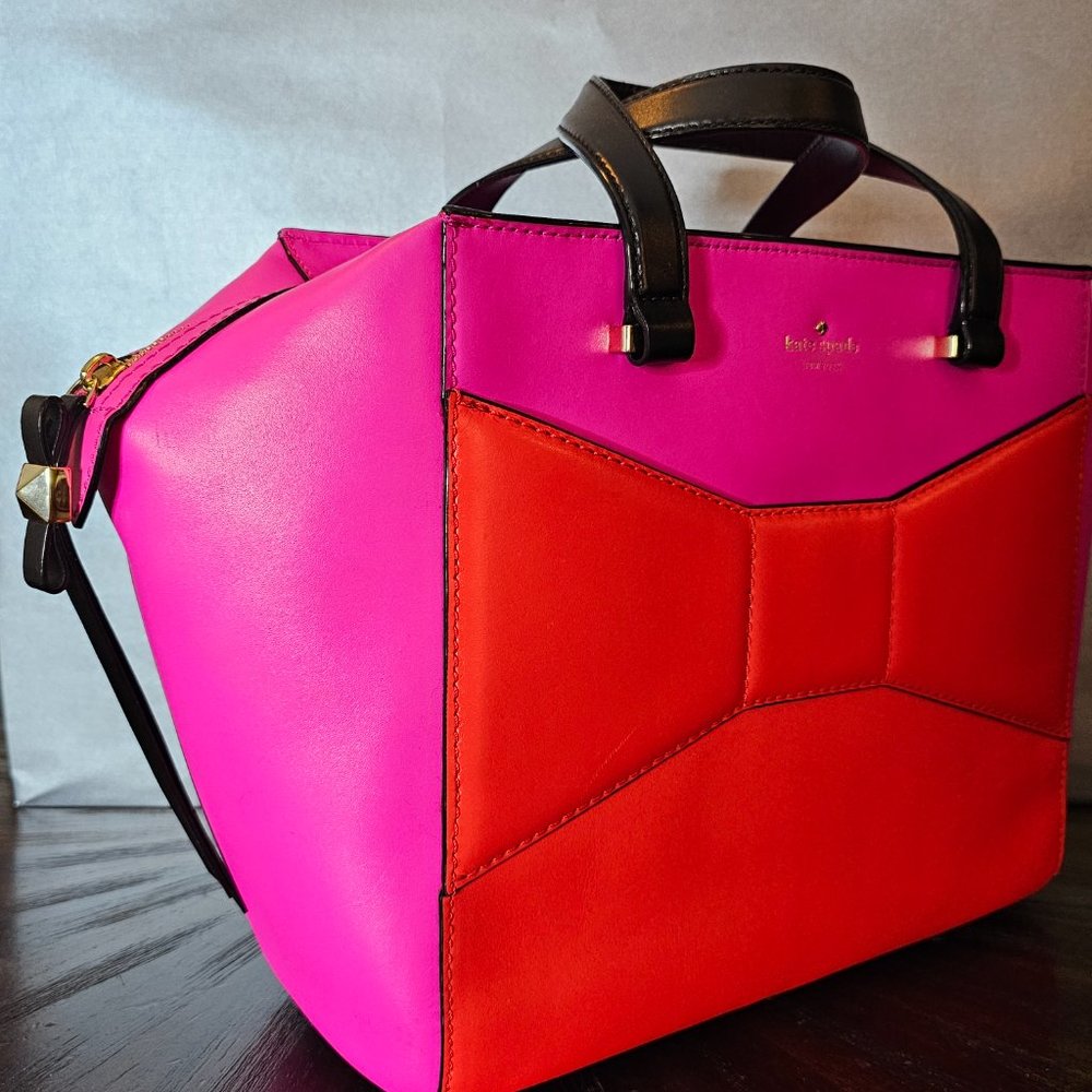 Kate Spade Large Beau Bag in Pink Red - Picture 6 of 10